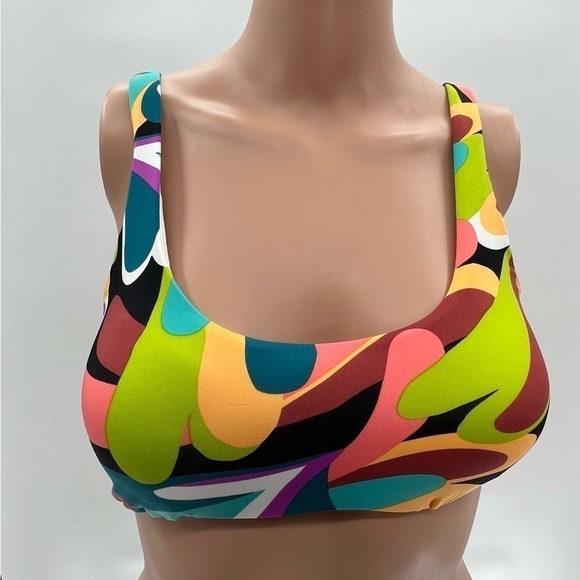 Time & Tru Multicolored Bikini Top Size S NWT - Picture 4 of 8